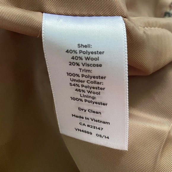 TALBOTS Brown Houndstooth Plaid Wool Blend Equestrian Style Blazer SZ 10 - Picture 4 of 11